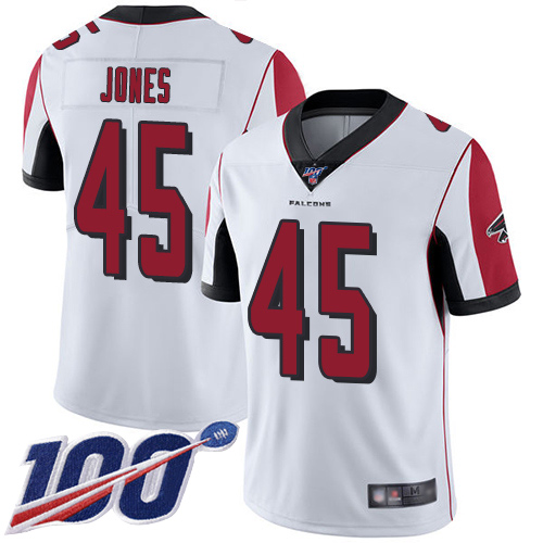 Atlanta Falcons Limited White Men Deion Jones Road Jersey NFL Football #45 100th Season Vapor Untouchable->youth nfl jersey->Youth Jersey